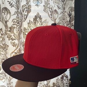 MLB Kids Red and Black Baseball Cap